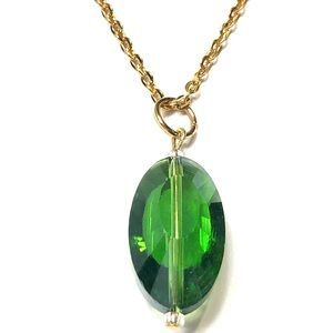 Handmade New Green Oval Pedant Women Necklace